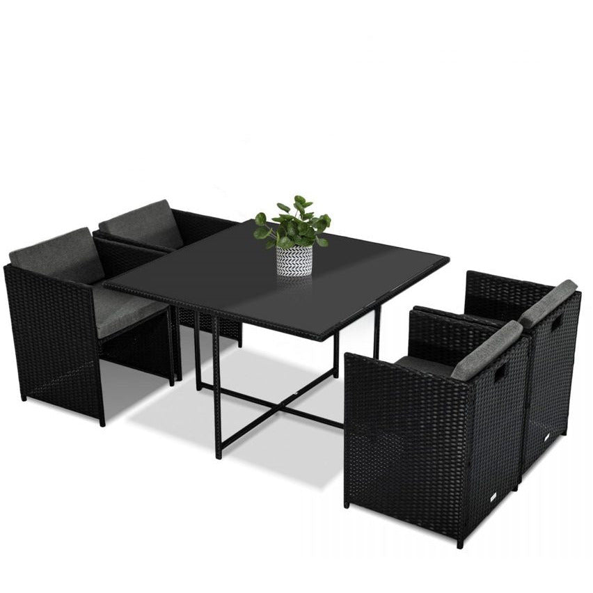 Horrocks 8 Seater Outdoor Dining Set - Black
