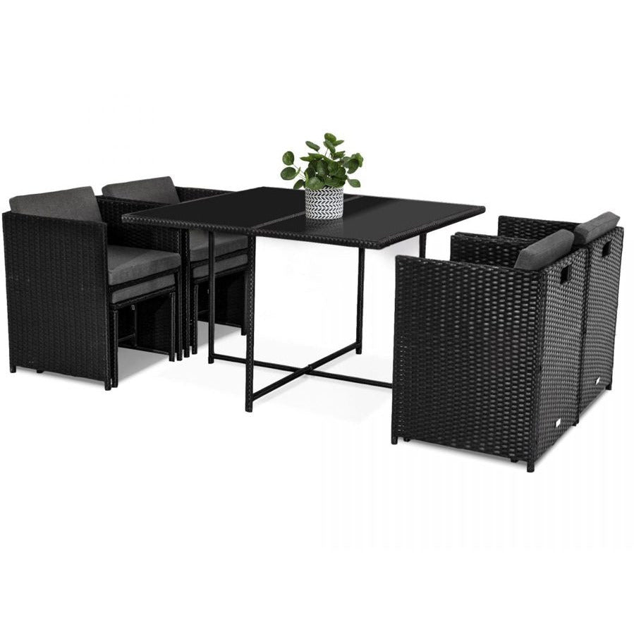 Horrocks 8 Seater Outdoor Dining Set - Black