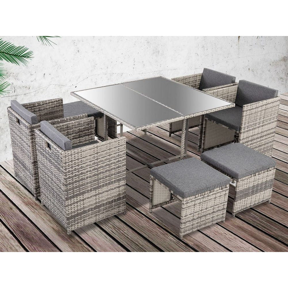 Horrocks 8 Seater Outdoor Dining Set - Grey