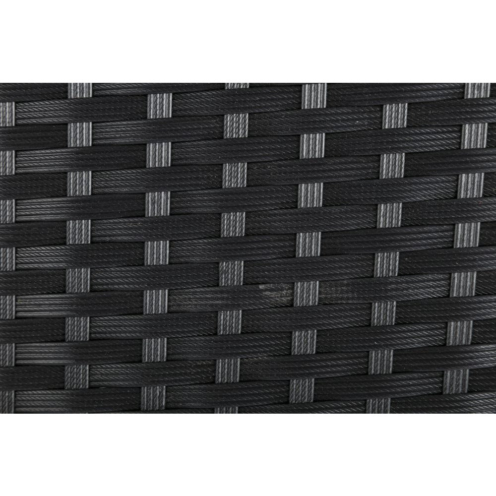 Coogee 6 Seater Wicker Outdoor Dining Set Black
