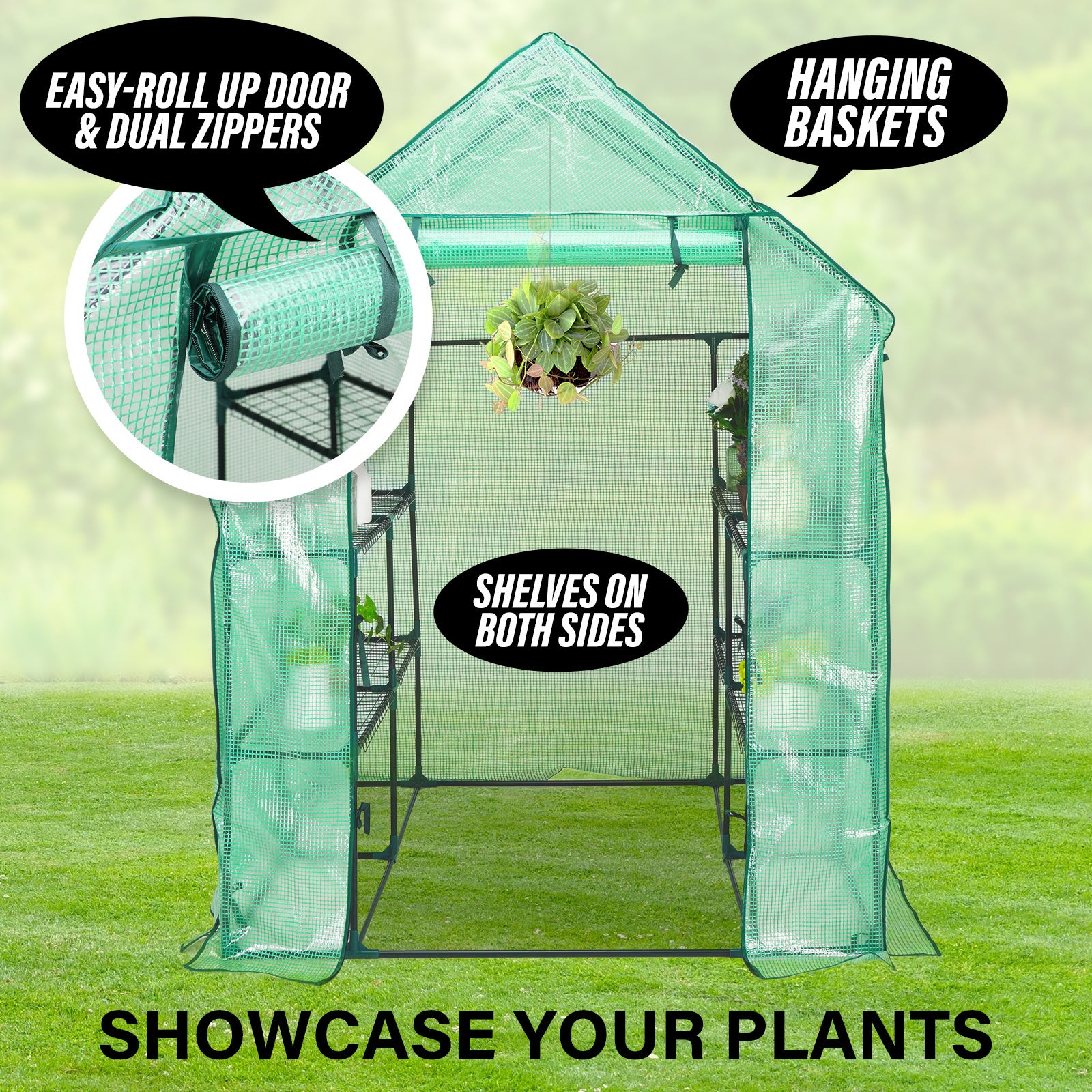 Home Ready Apex 143cm Garden Greenhouse Shed PE Cover Only