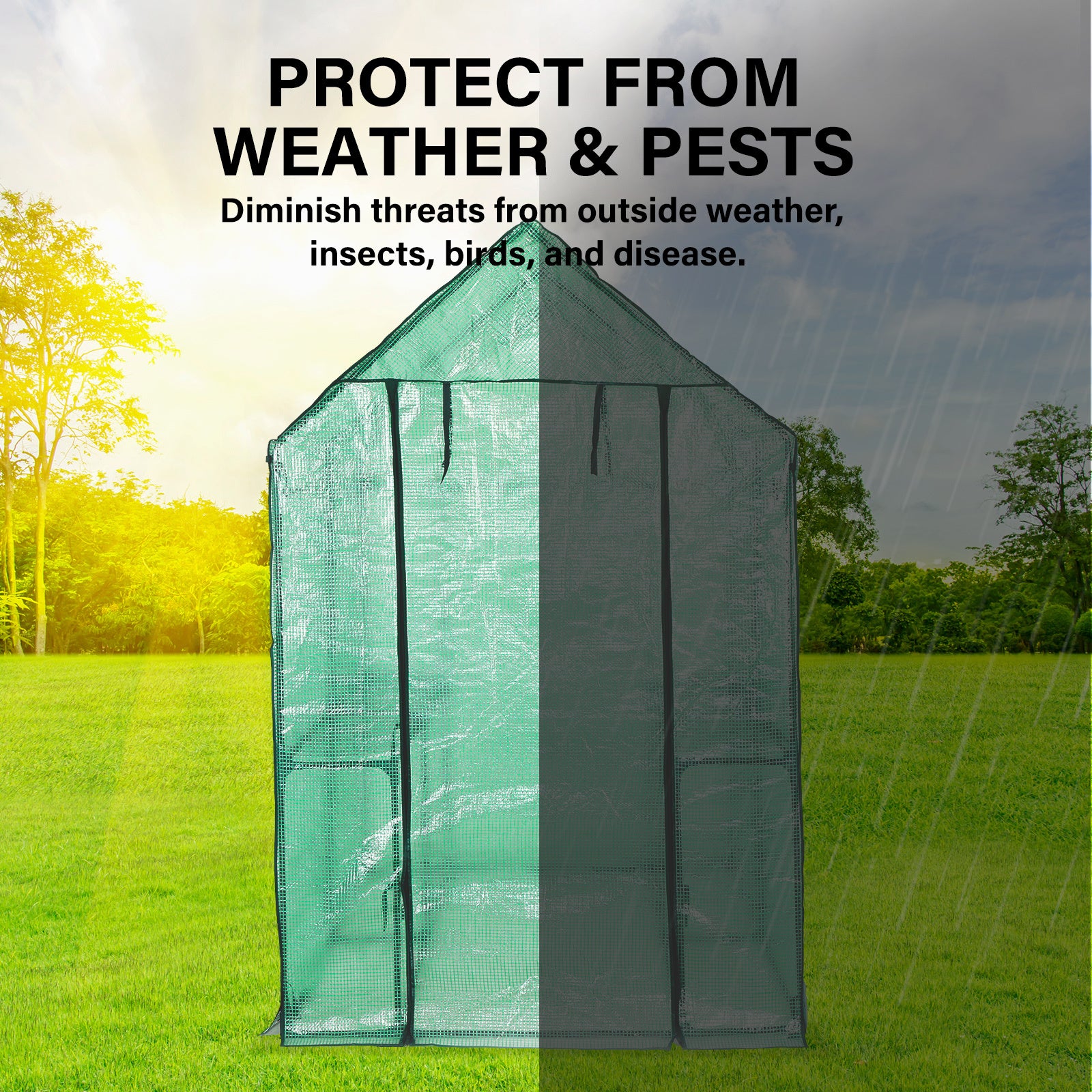 Home Ready Apex 190cm Garden Greenhouse Shed PE Cover Only