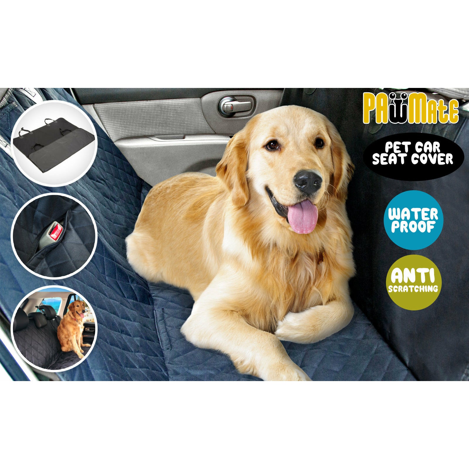 Paw Mate Black Pet Dog Car Boot Seat Cover Waterproof Mat XXL