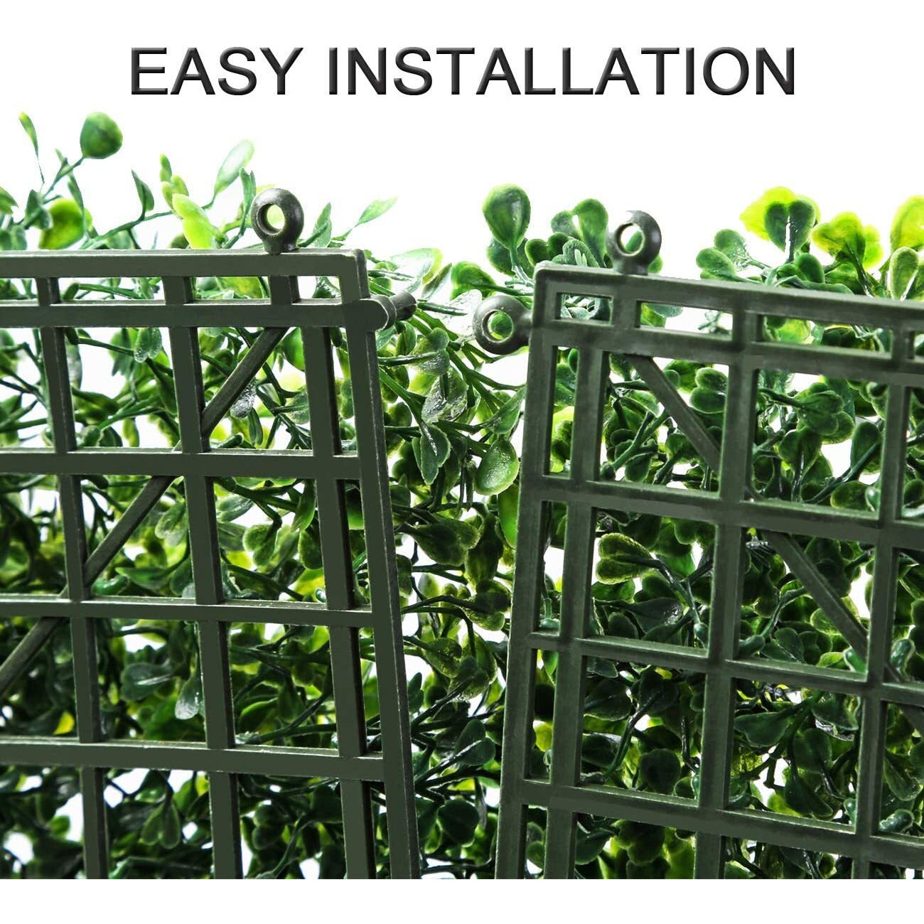 12 x Artificial Plant Wall Grass Panels Vertical Garden Tile Fence 50X50CM Green