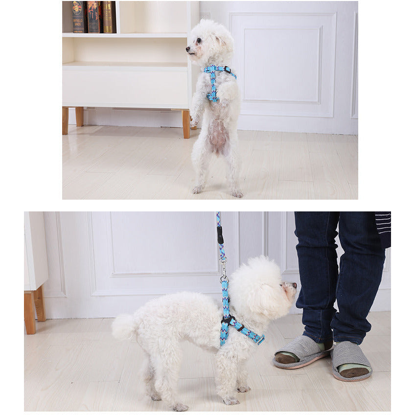 2 X Medium Pet Dog Cat Puppy Kitten Rabbit Dog Harness Collar leash lead 5 Color