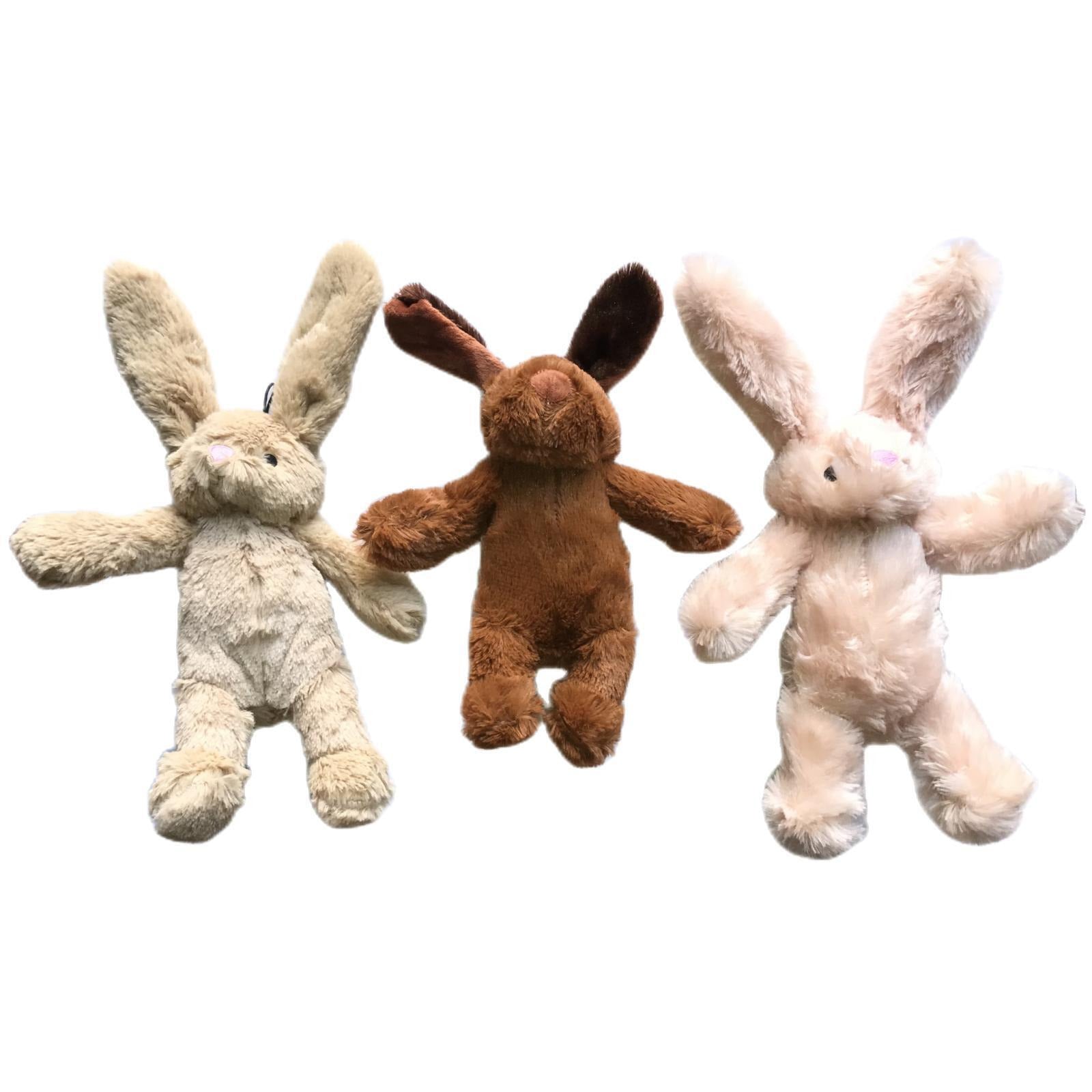 3 x Pet Puppy Dog Toy Play Animal Plush Toy Soft Squeaky 25 cm Toy