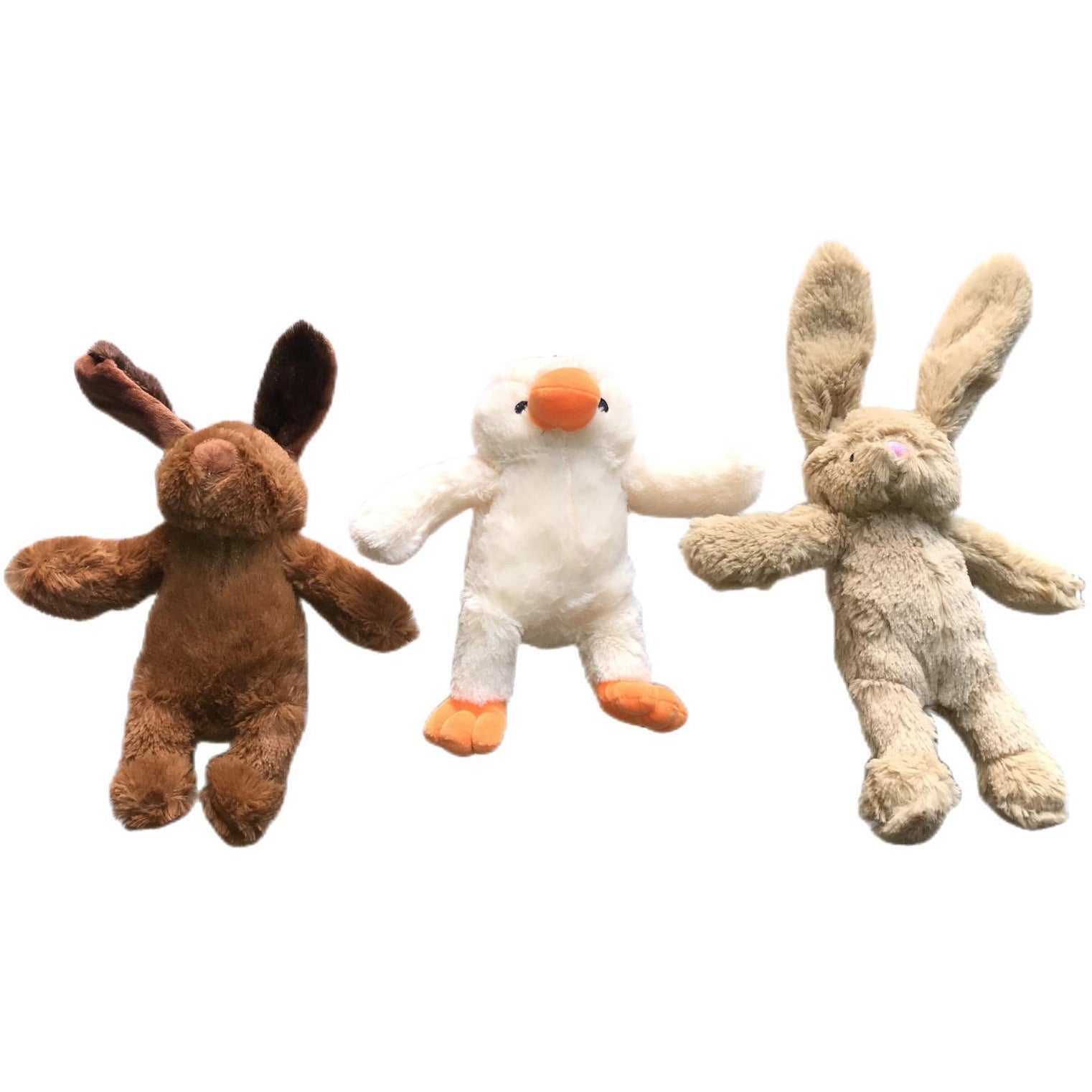 3 x Pet Puppy Dog Toy Play Animal Plush Toy Soft Squeaky 25 cm Toy