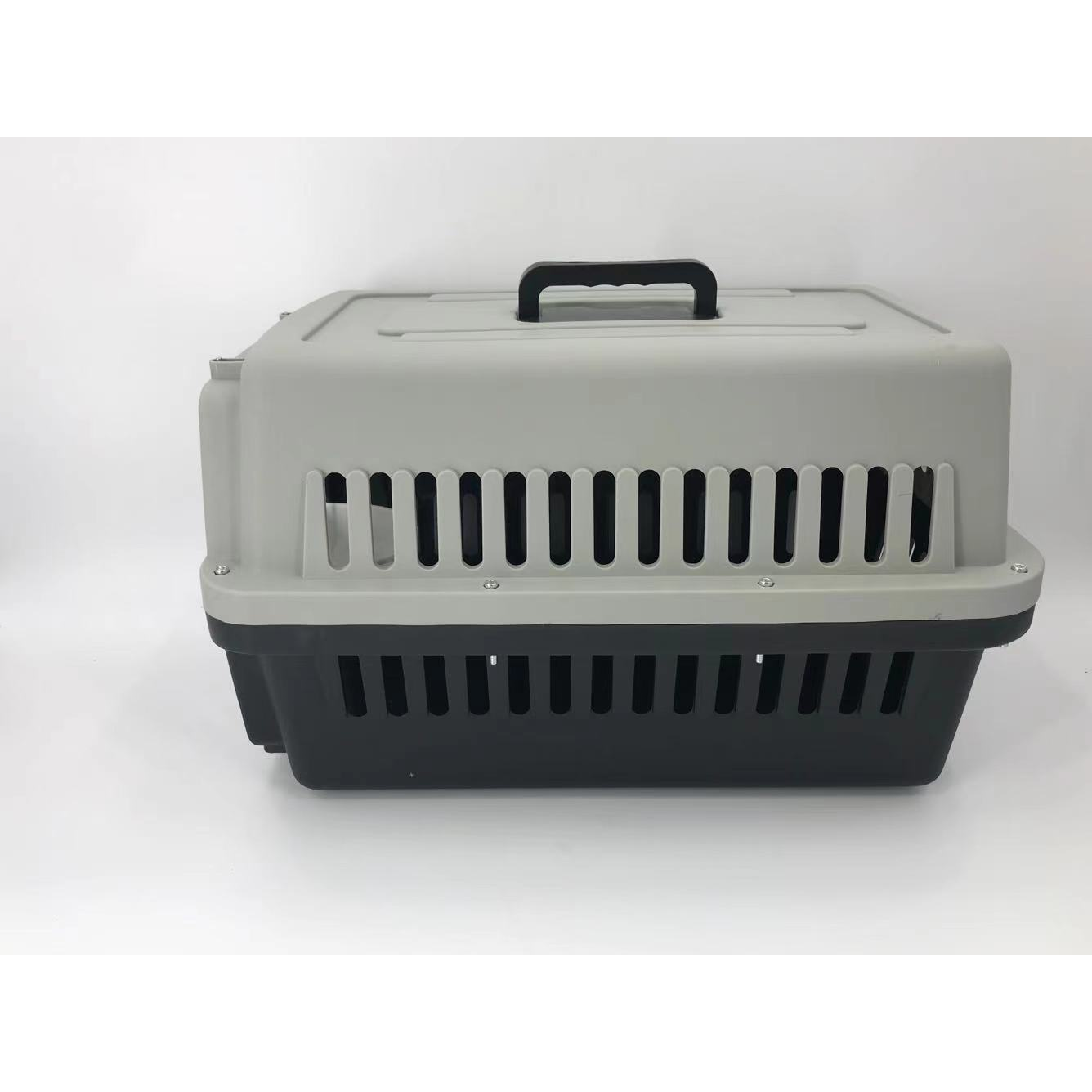 Medium Dog Cat Crate Pet Carrier Airline Cage With Bowl & Tray-Black