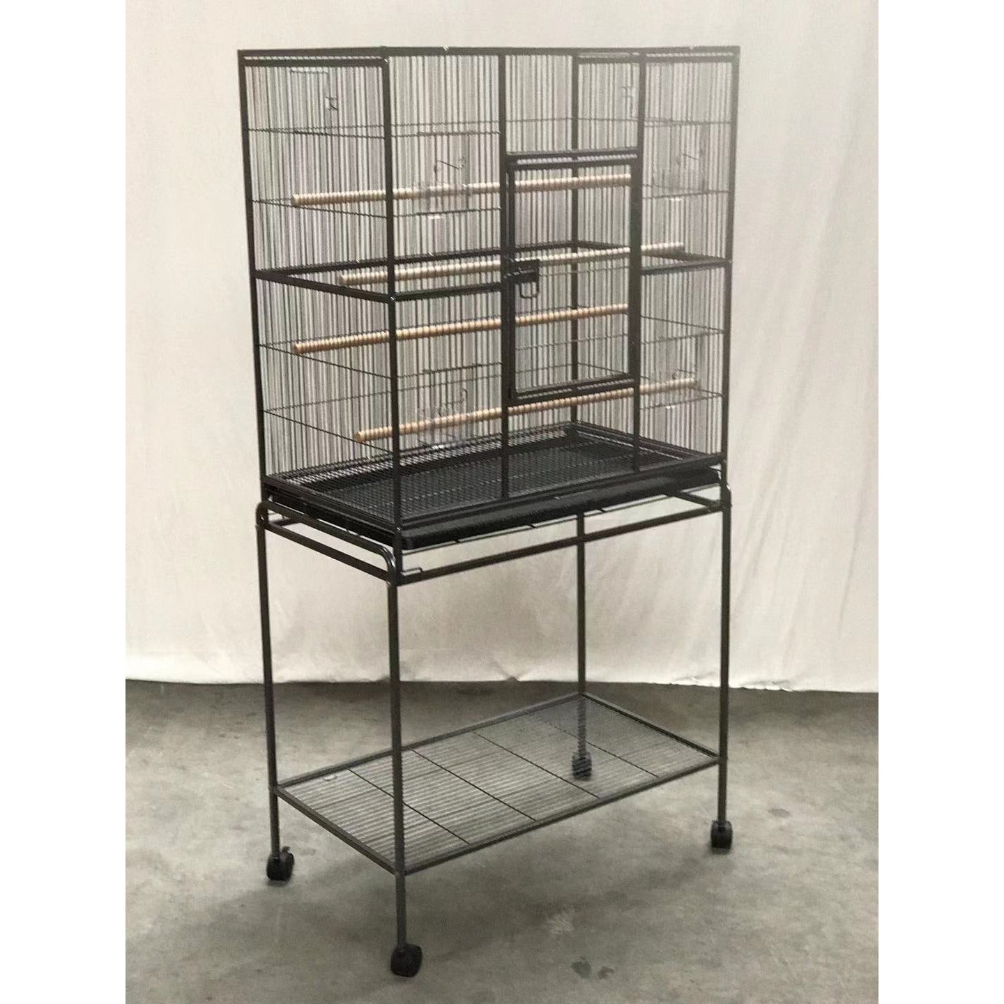 161 cm Bird Cage Parrot Aviary Pet Stand-alone Budgie Perch Castor Wheels