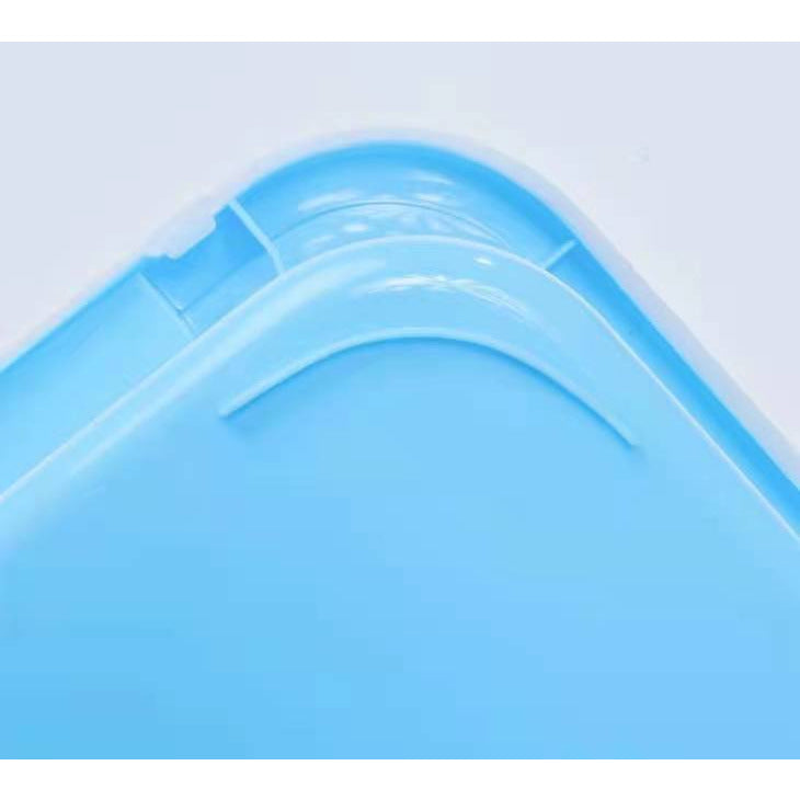 Large Deep Cat Kitty Litter Tray High Wall Pet Toilet Tray With Scoop Blue