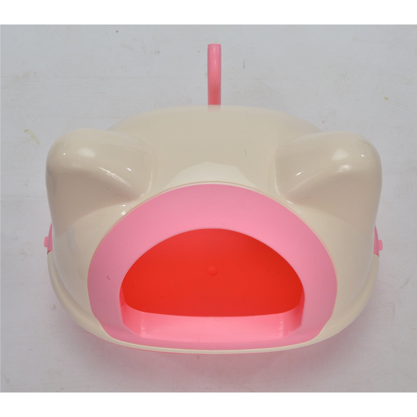 Large Hooded Cat Toilet Litter Box Tray House With Scoop Pink