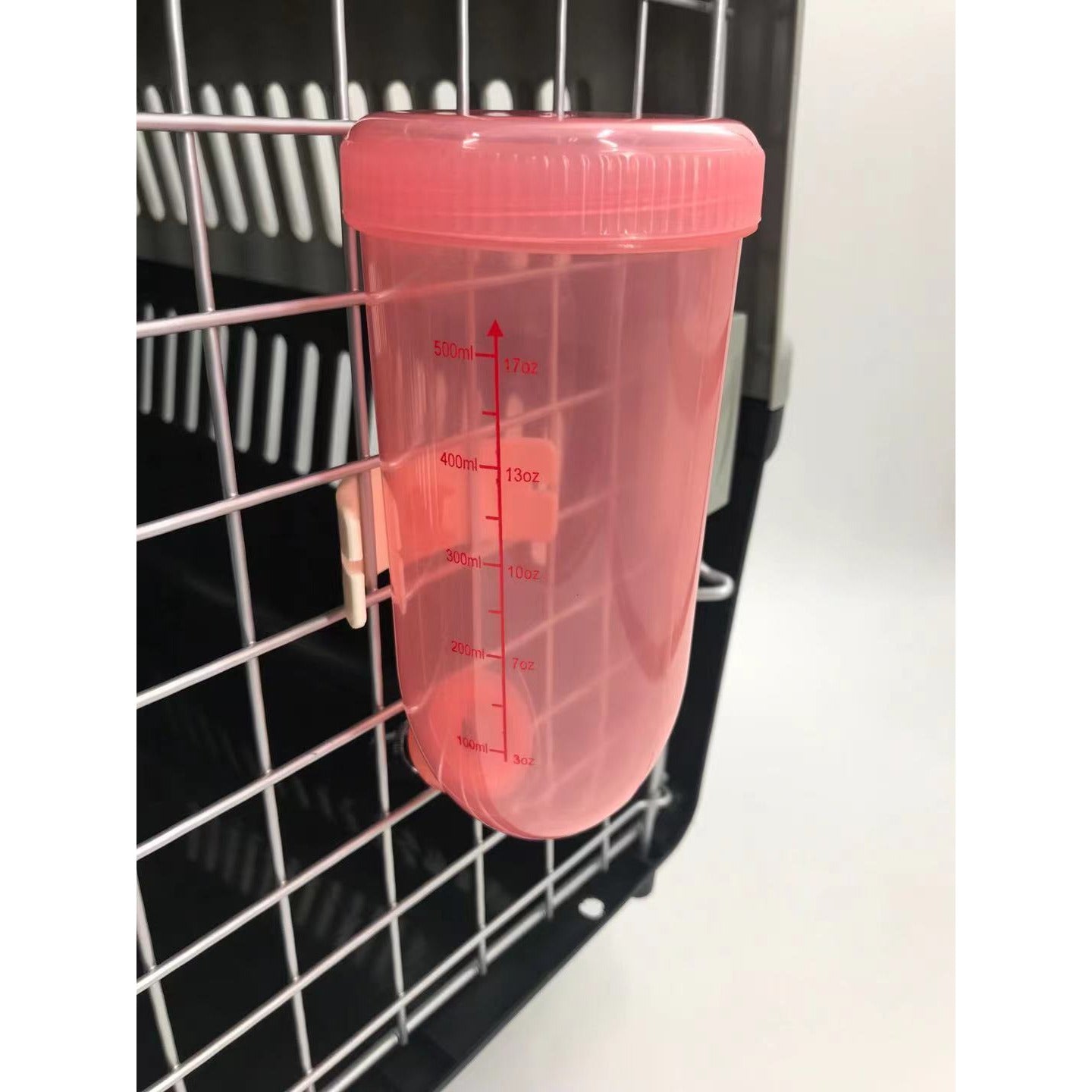 500ml Dog Cat Hamster Rabbit Water Bottle Hanging Drinking Dispenser Feeder Pink