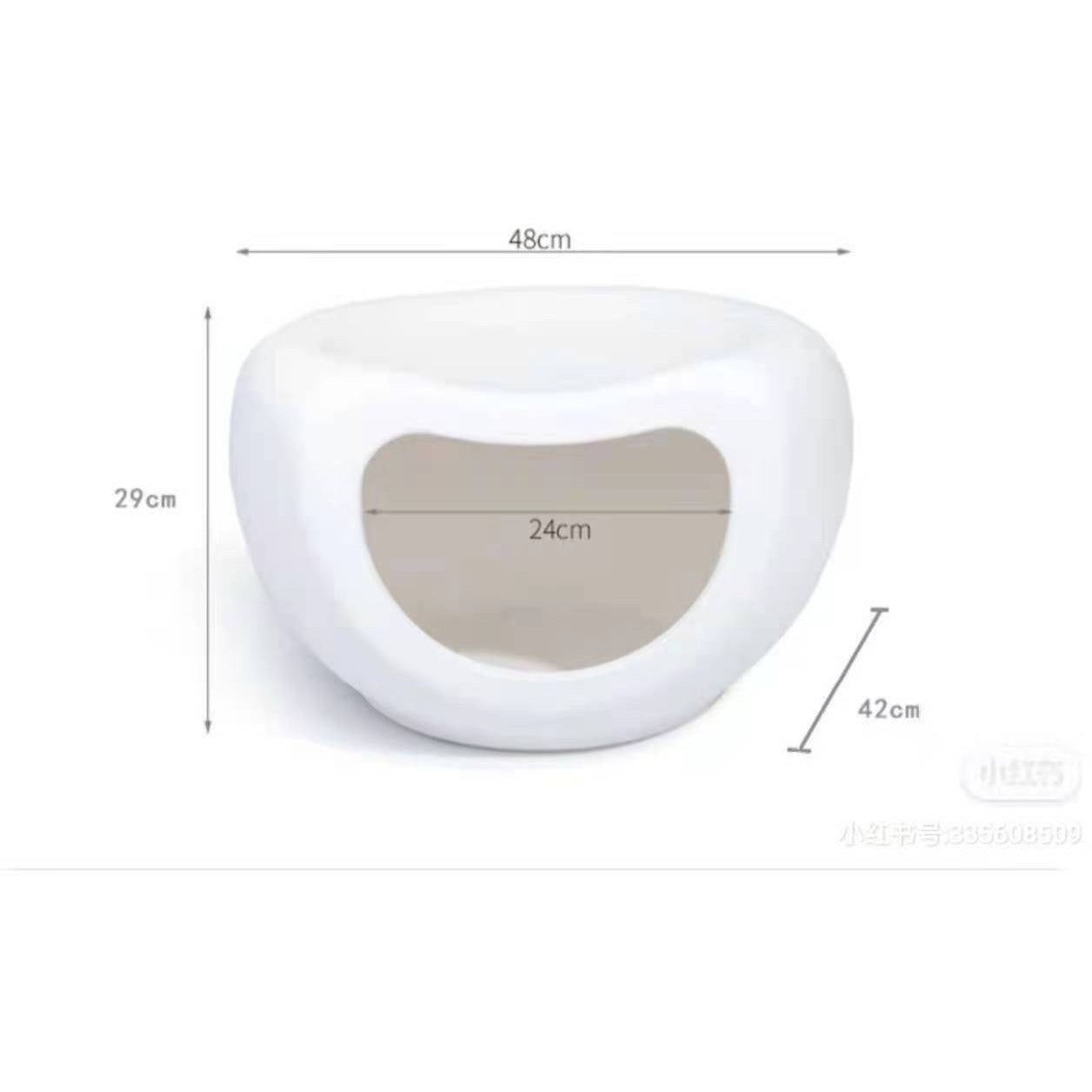Cat Kitten Bed Cave Small Dog House Kennel Plastic Pet Pod Bedding Igloo White