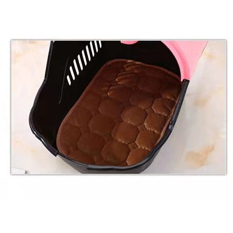 Medium Portable Travel Dog Cat Crate Pet Carrier Cage Comfort With Mat-Pink