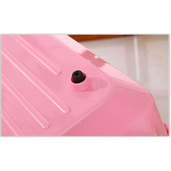 Medium Portable Travel Dog Cat Crate Pet Carrier Cage Comfort With Mat-Pink