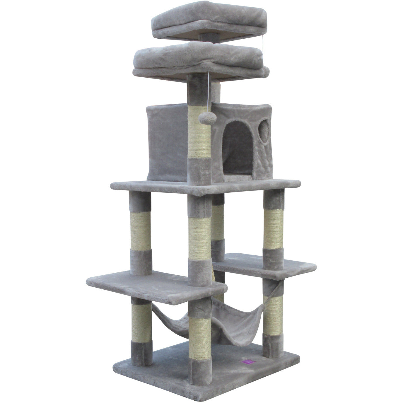 145 cm Cat Scratching Post Tree Scratcher Pole-Little Grey