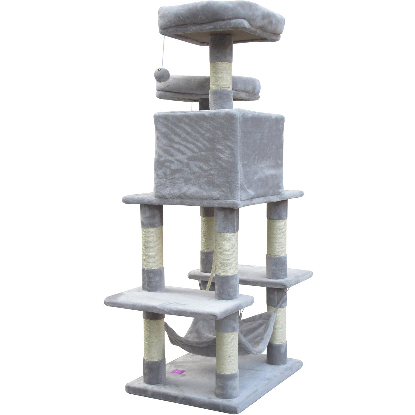 145 cm Cat Scratching Post Tree Scratcher Pole-Little Grey