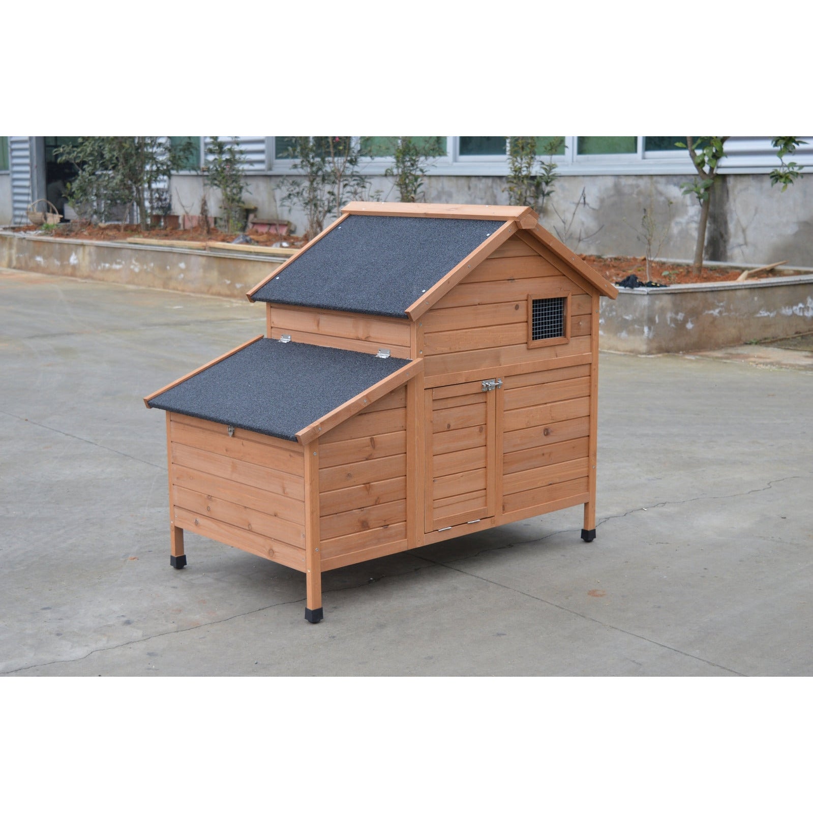 Brown Chicken Coop Rabbit Hutch Cat Cage Hen Chook House