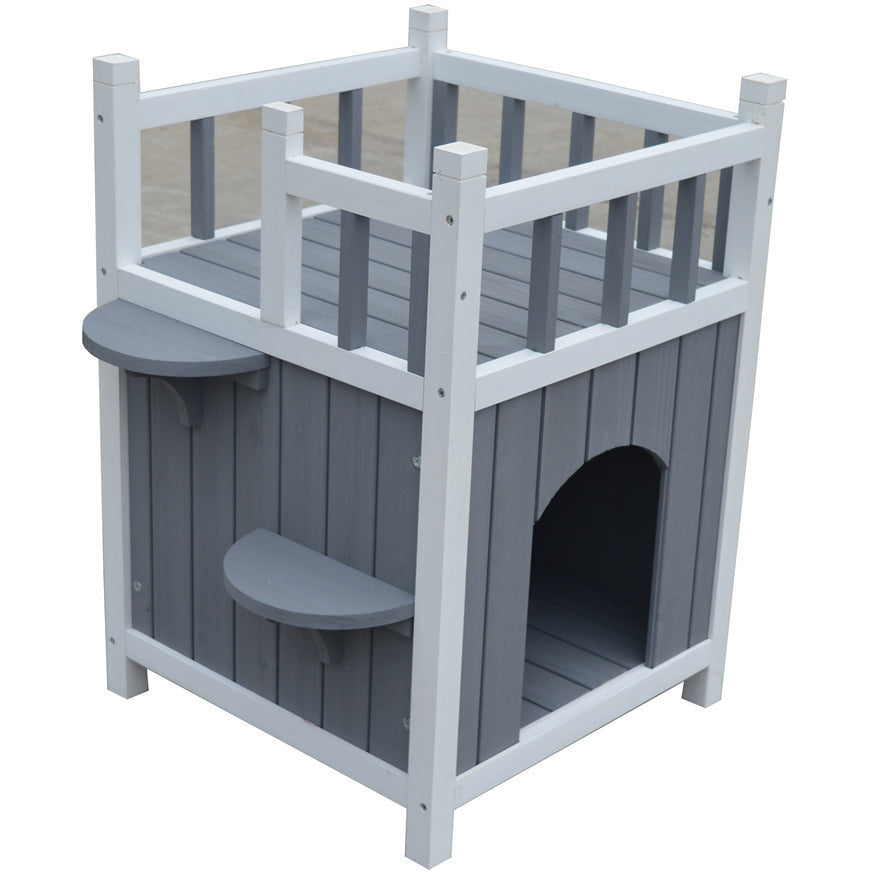 Cat Shelter Condo with Escape Door Rabbit Kitty House Cave