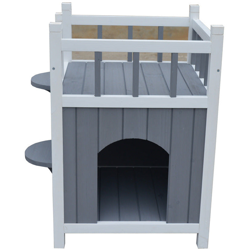 Cat Shelter Condo with Escape Door Rabbit Kitty House Cave
