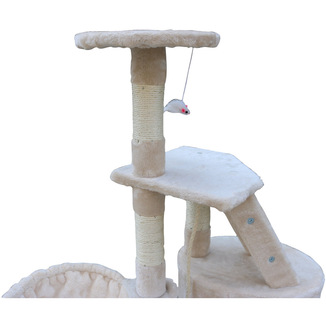 120 cm Multi level Cat Kitten Scratching Post Tree-Beige