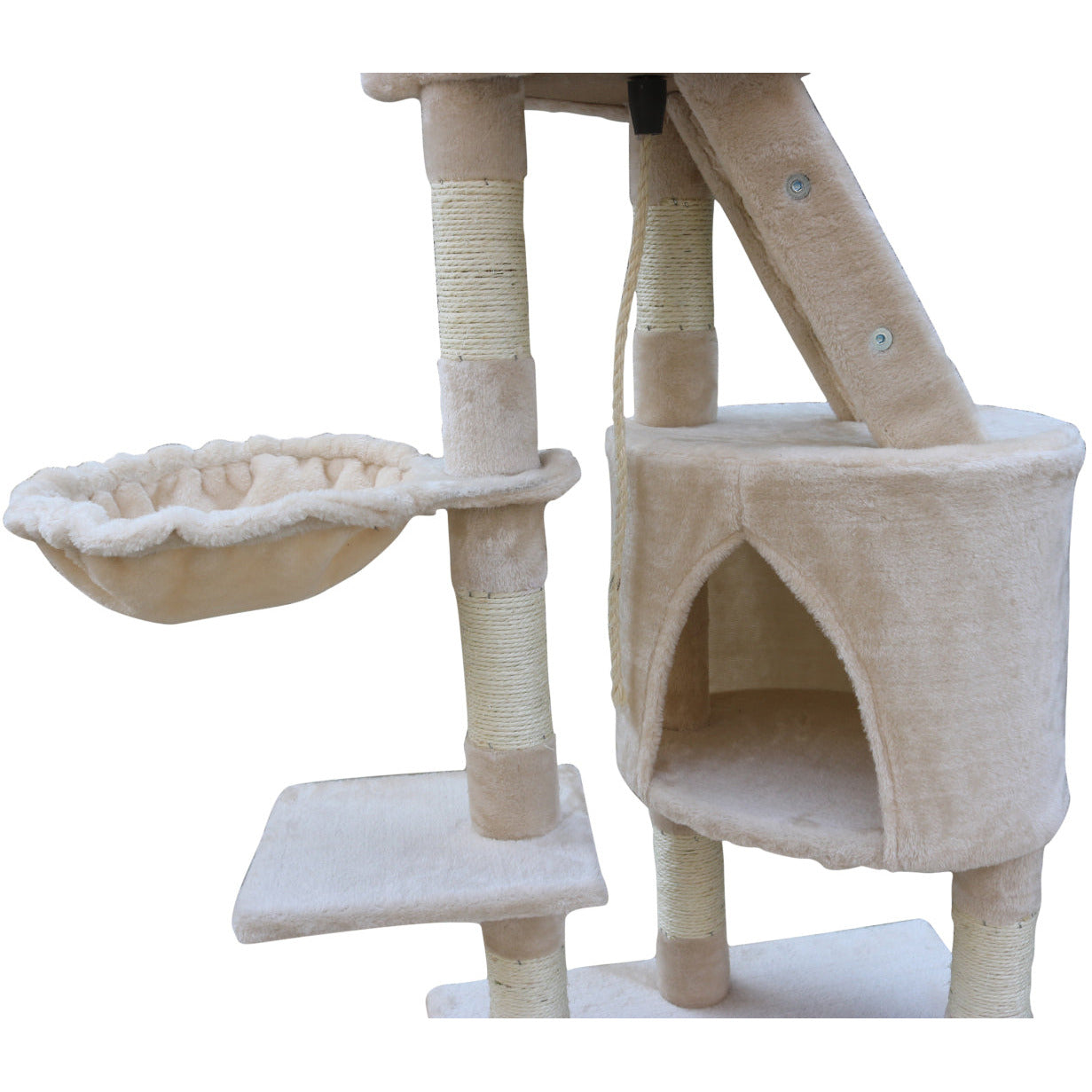 120 cm Multi level Cat Kitten Scratching Post Tree-Beige