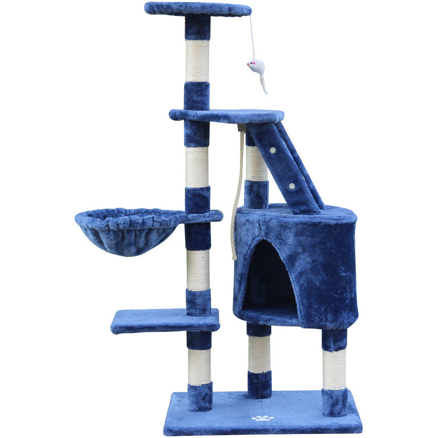 120 cm Multi level Cat Kitten Scratching Post Tree-Blue