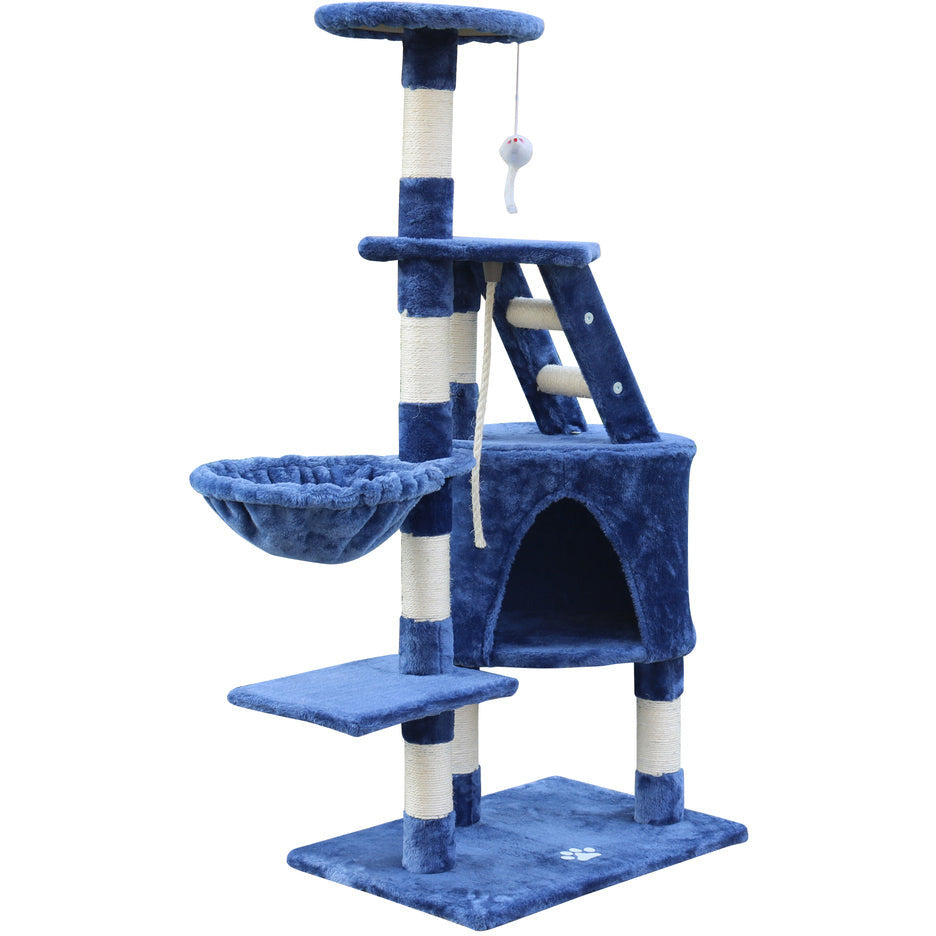 120 cm Multi level Cat Kitten Scratching Post Tree-Blue