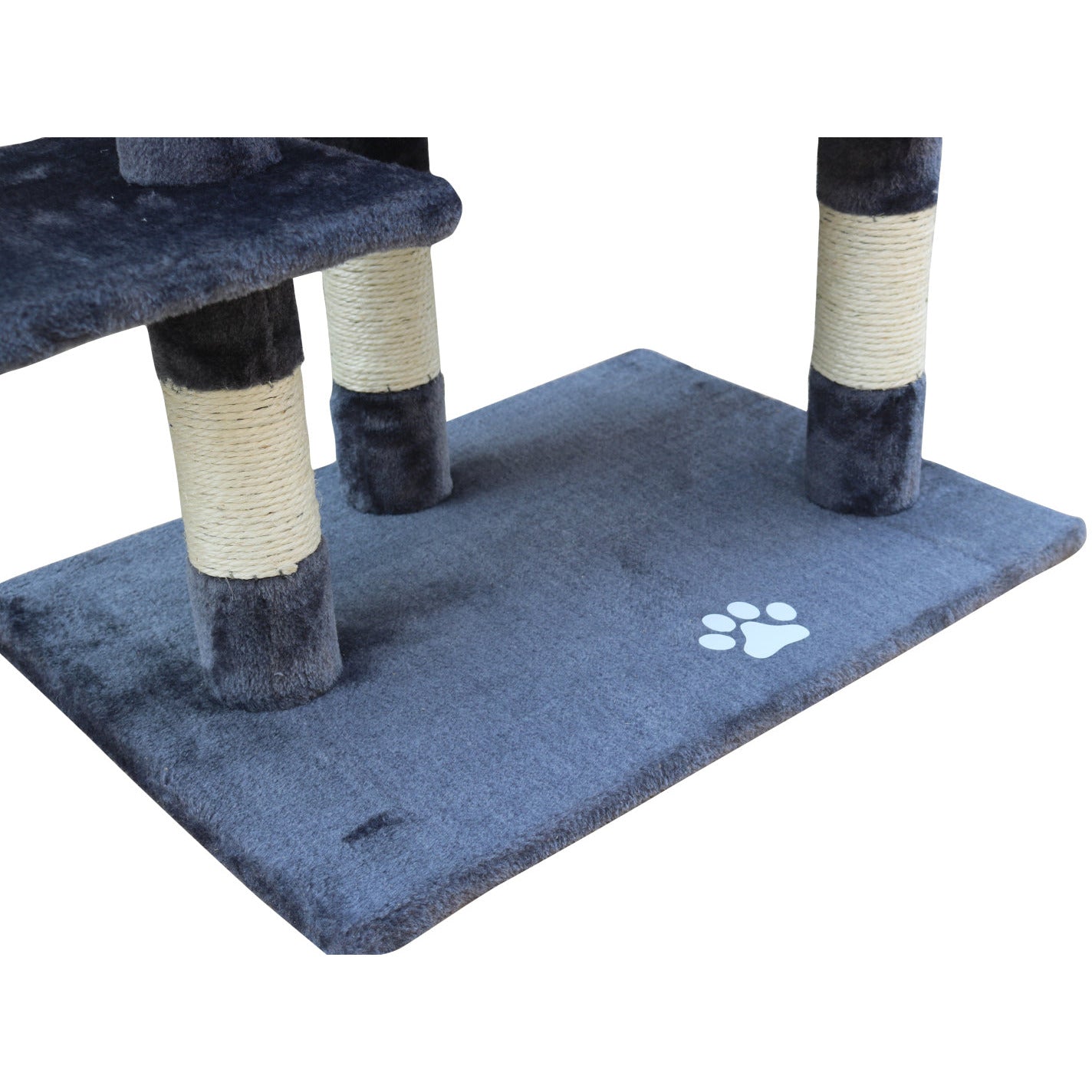 120 cm Multi level Cat Kitten Scratching Post Tree-Grey