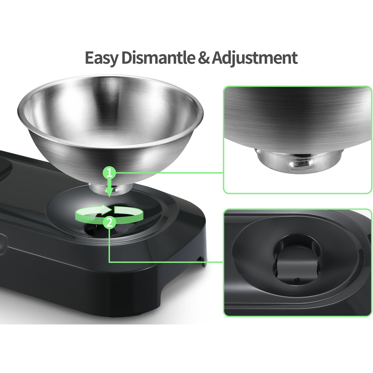 Stainless Steel Pet Bowl Water Bowls Portable Anti Slip Skid Feeder Dog Rabbit Cat