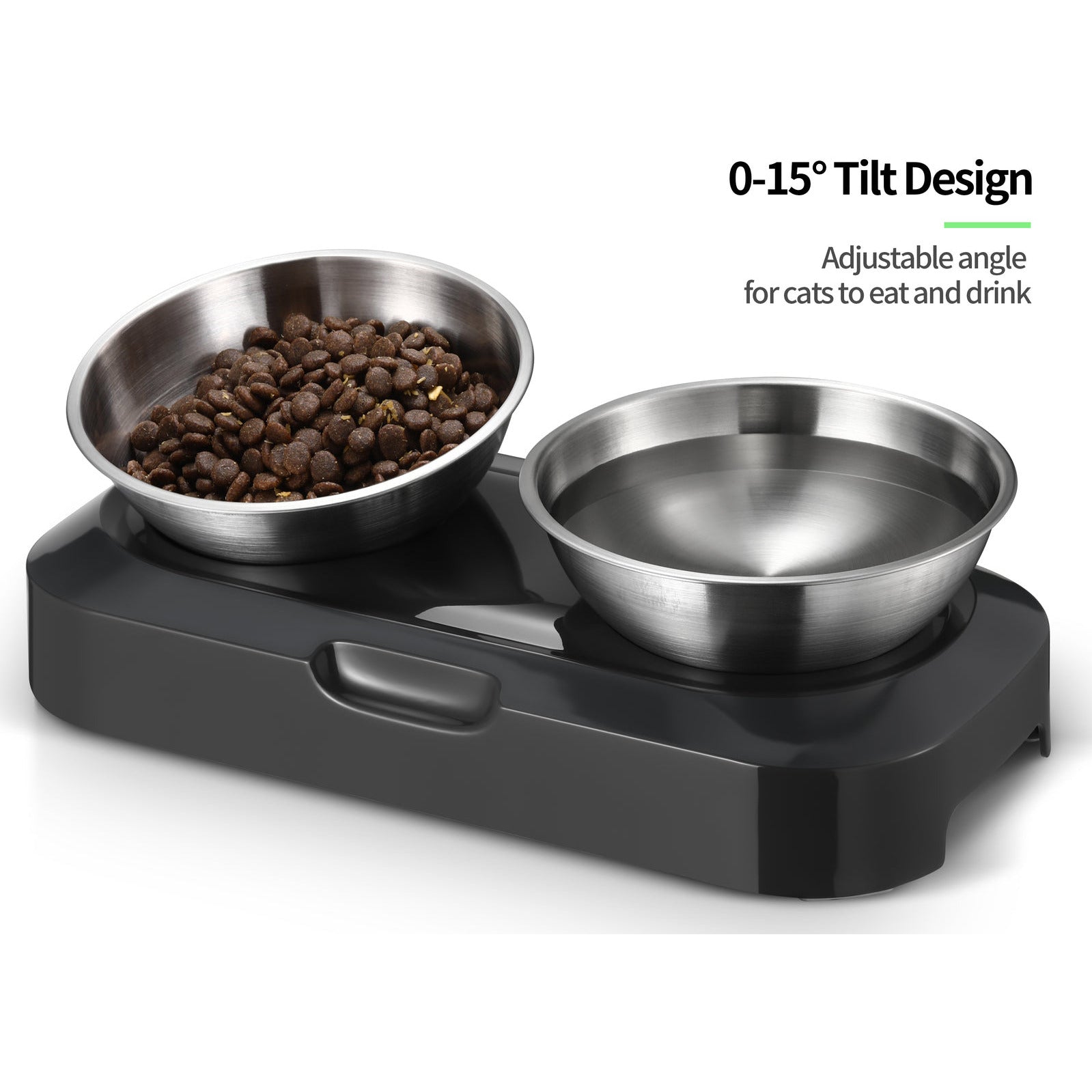 Stainless Steel Pet Bowl Water Bowls Portable Anti Slip Skid Feeder Dog Rabbit Cat