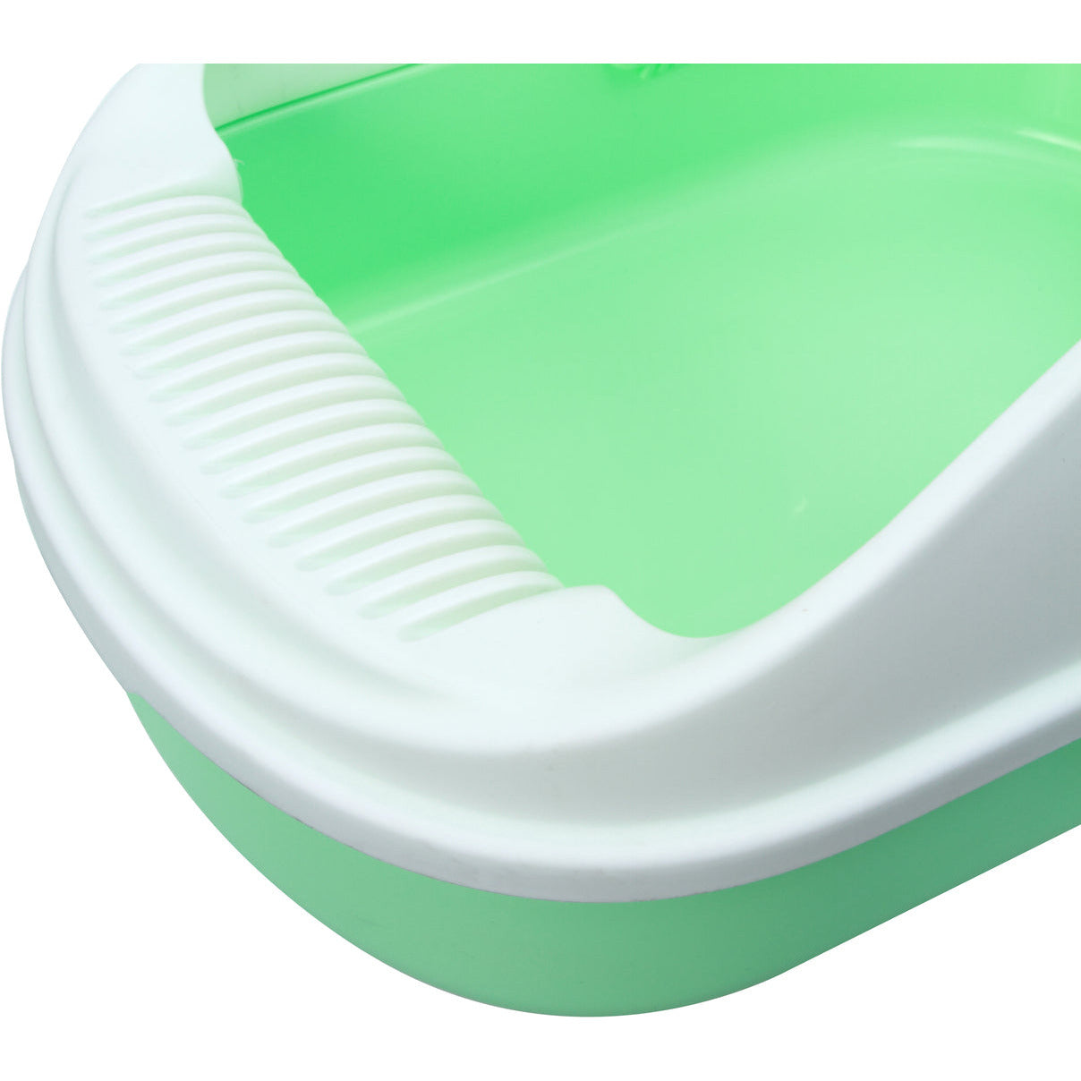 Medium Portable Cat Toilet Litter Box Tray with Scoop Green
