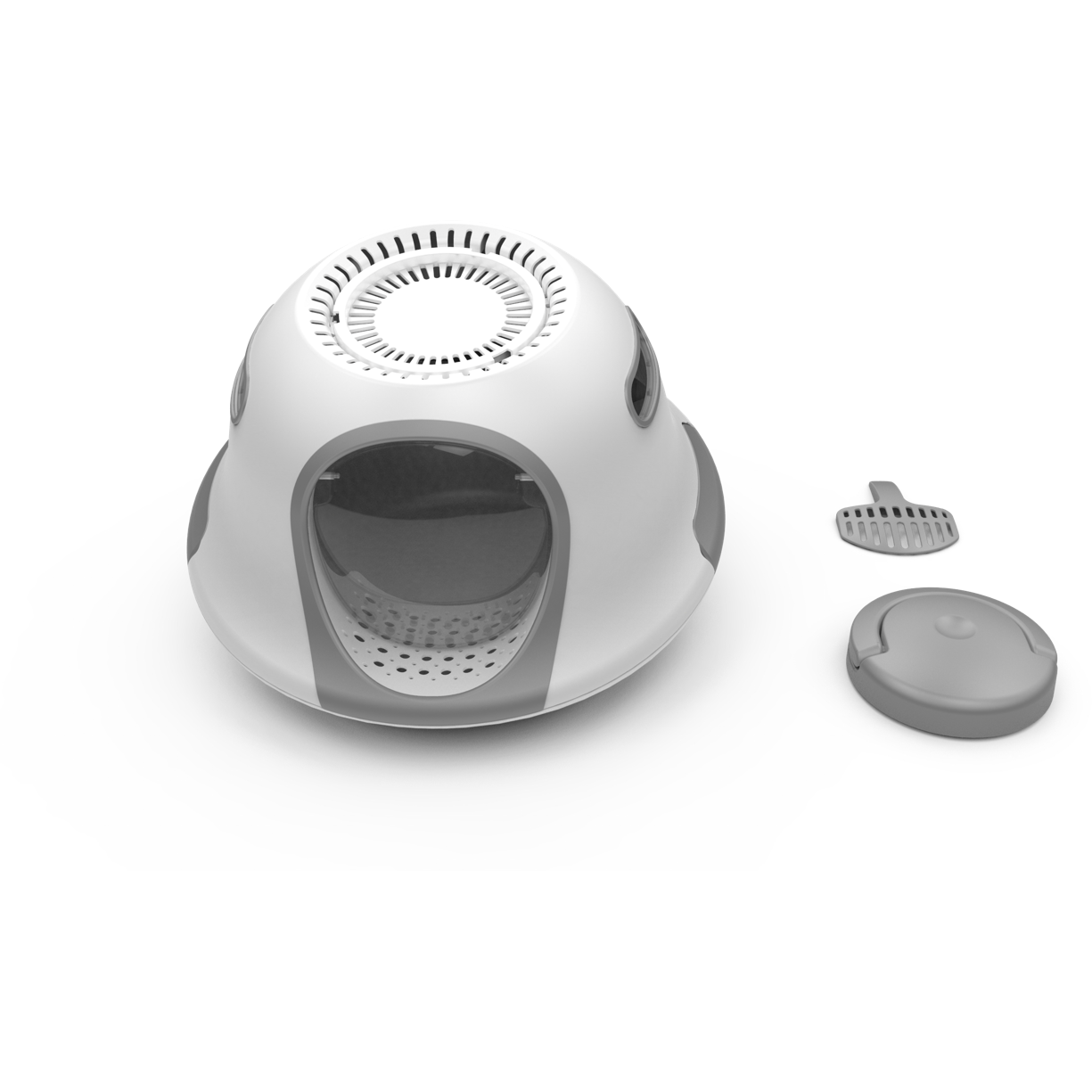 XL Hooded Cat Kitten Toilet Litter Box Tray House With Scoop