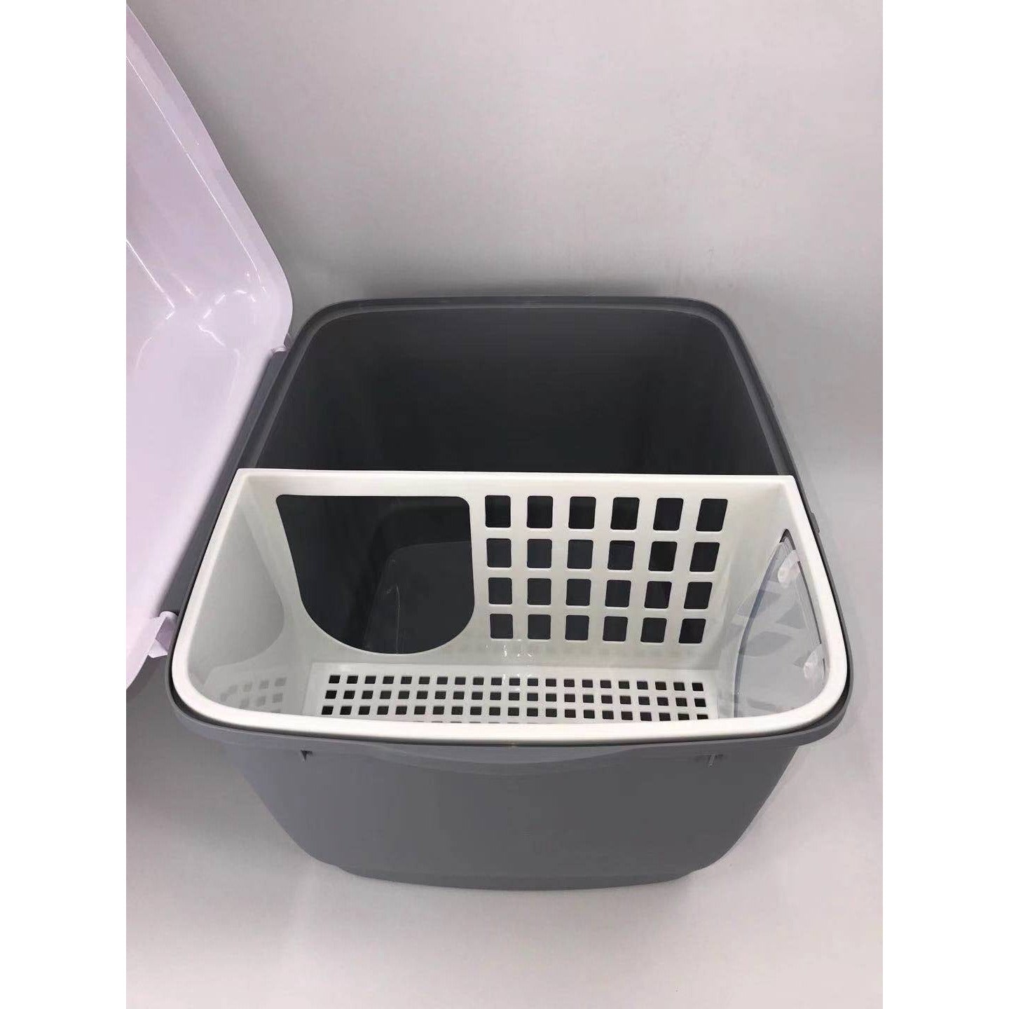 XL Portable Hooded Cat Toilet Litter Box Tray House with Handle and Scoop