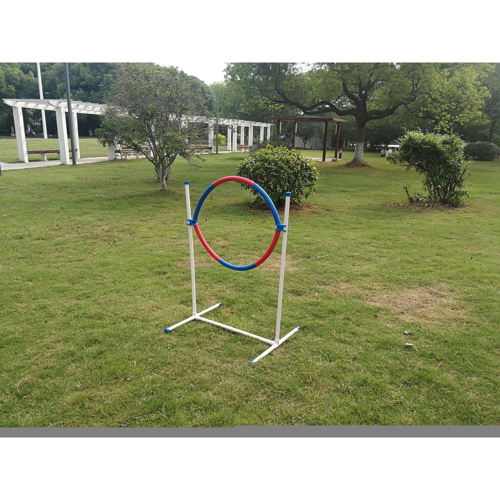 Portable Adjustable Dog Puppy Training Practice Jump Tyre Agility Post