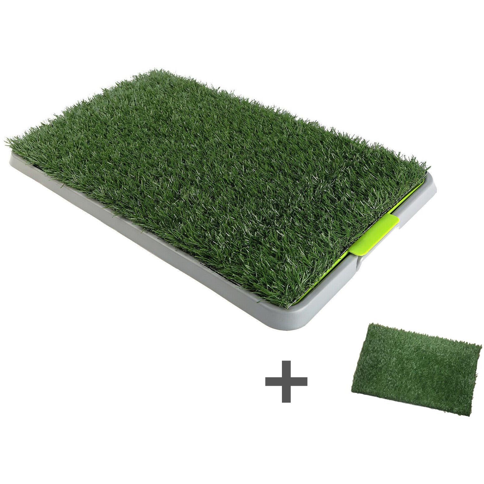 Indoor Dog Puppy Toilet Grass Potty Training Mat Loo Pad pad With 2 Grass