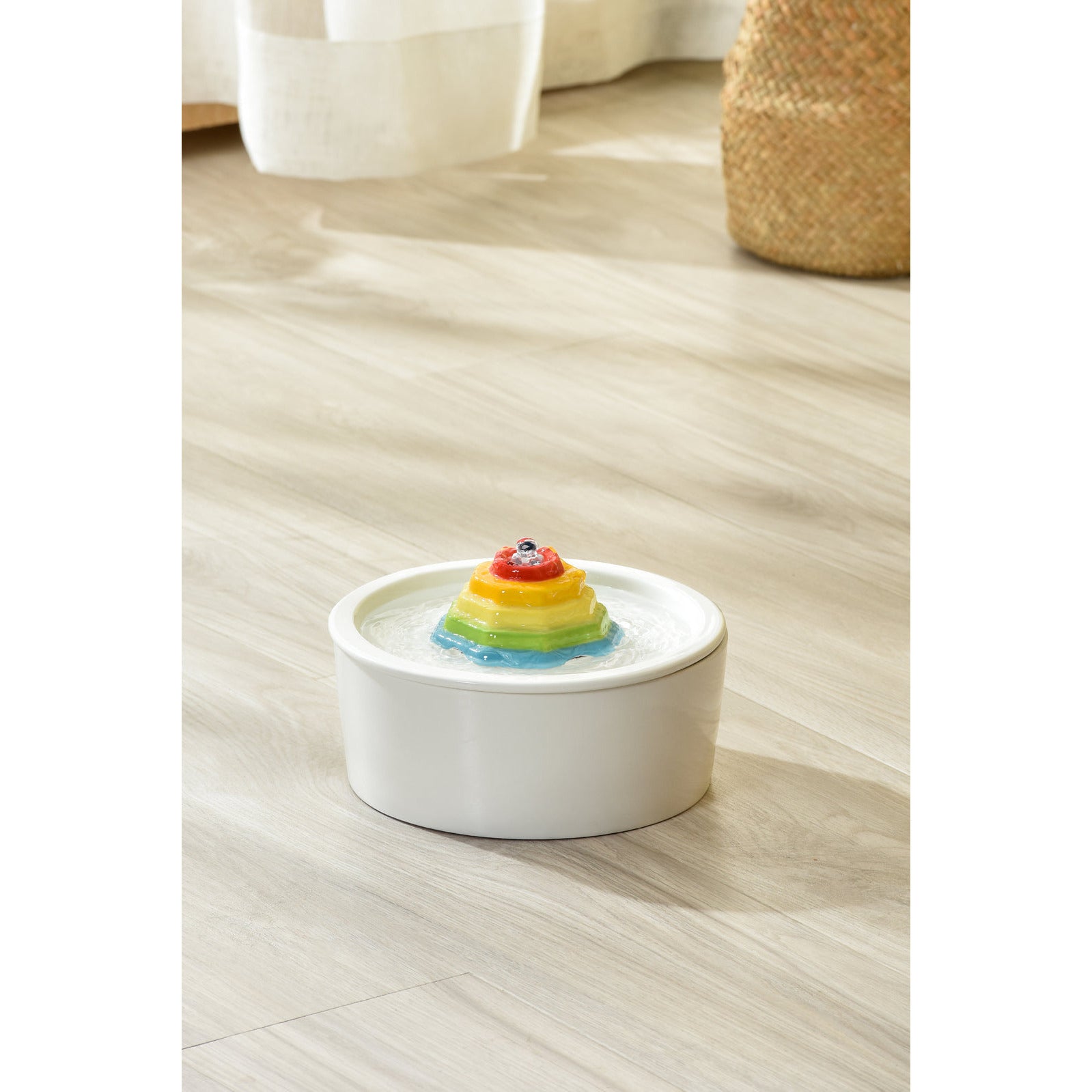 Ceramic Electric Pet Water Fountain Dog Cat Water Feeder Bowl Dispenser