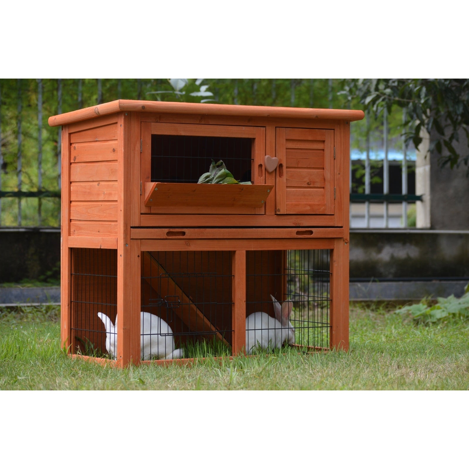 Double Storey Rabbit Hutch Guinea Pig Cage , Ferret cage W Pull Out Tray