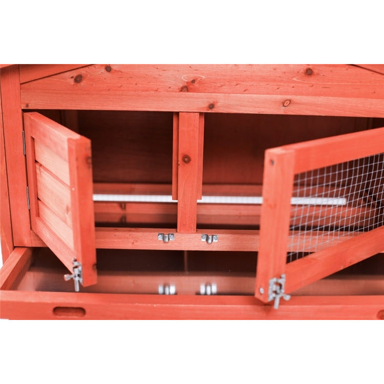 Rabbit Hutch Metal Run Wooden Cage Guinea Pig Cage House