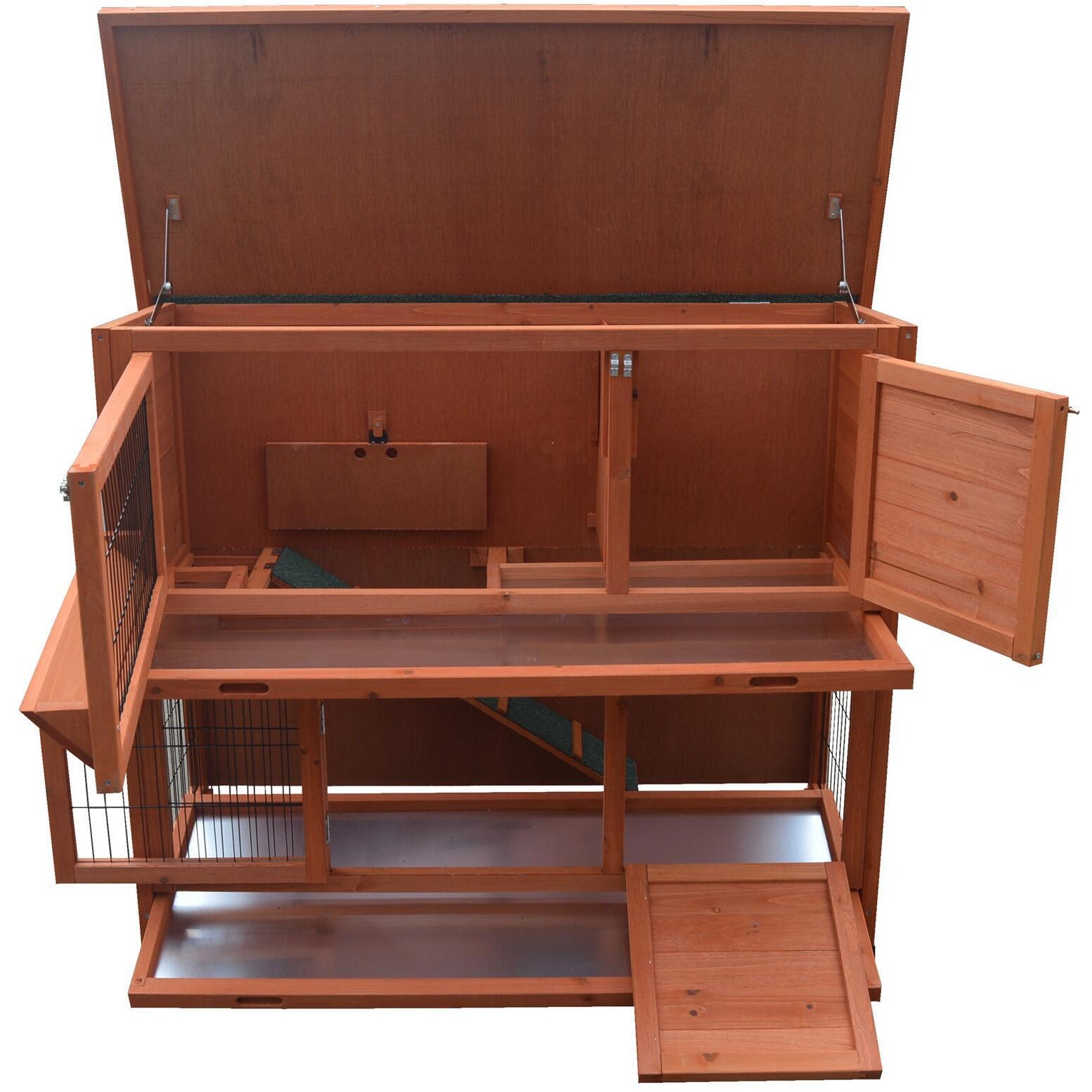 120cm XL Double Storey Rabbit Hutch Guinea Pig Cage , Ferret cage Cat W Pull Out Tray