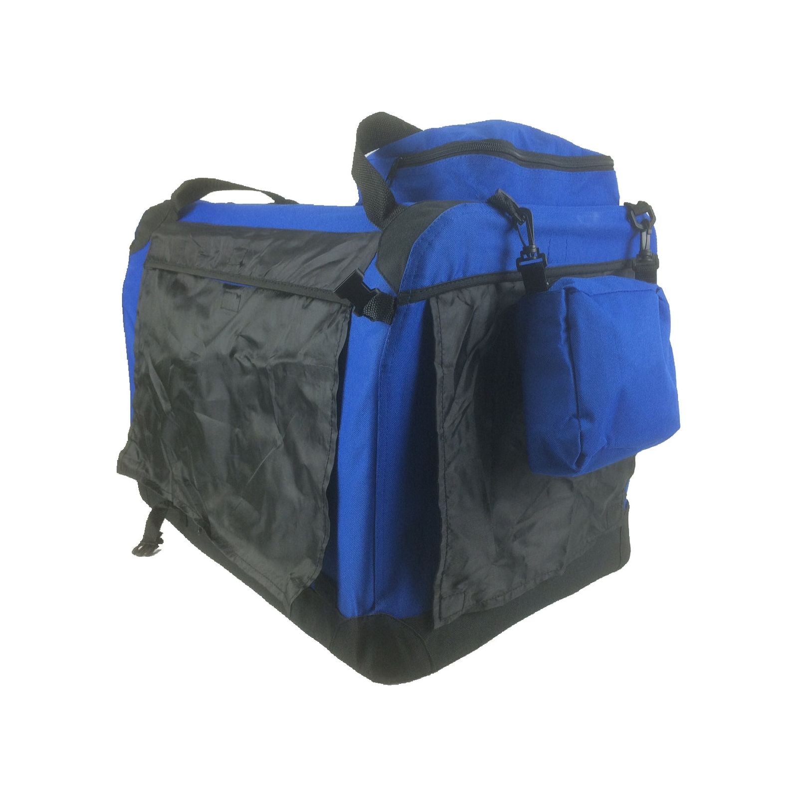 YES4PETS XL Foldable Pet Dog Puppy Cat Soft Crate With Curtain-Blue