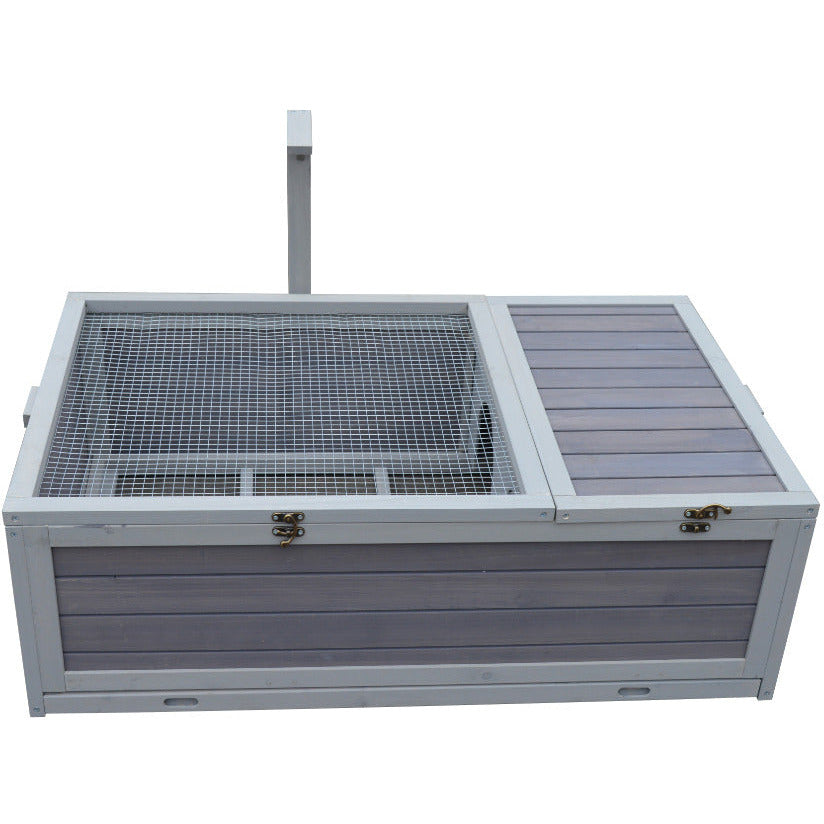 Tortoise House Turtle Habitat Enclosure Wooden Small Animal Hutch Indoor Outdoor