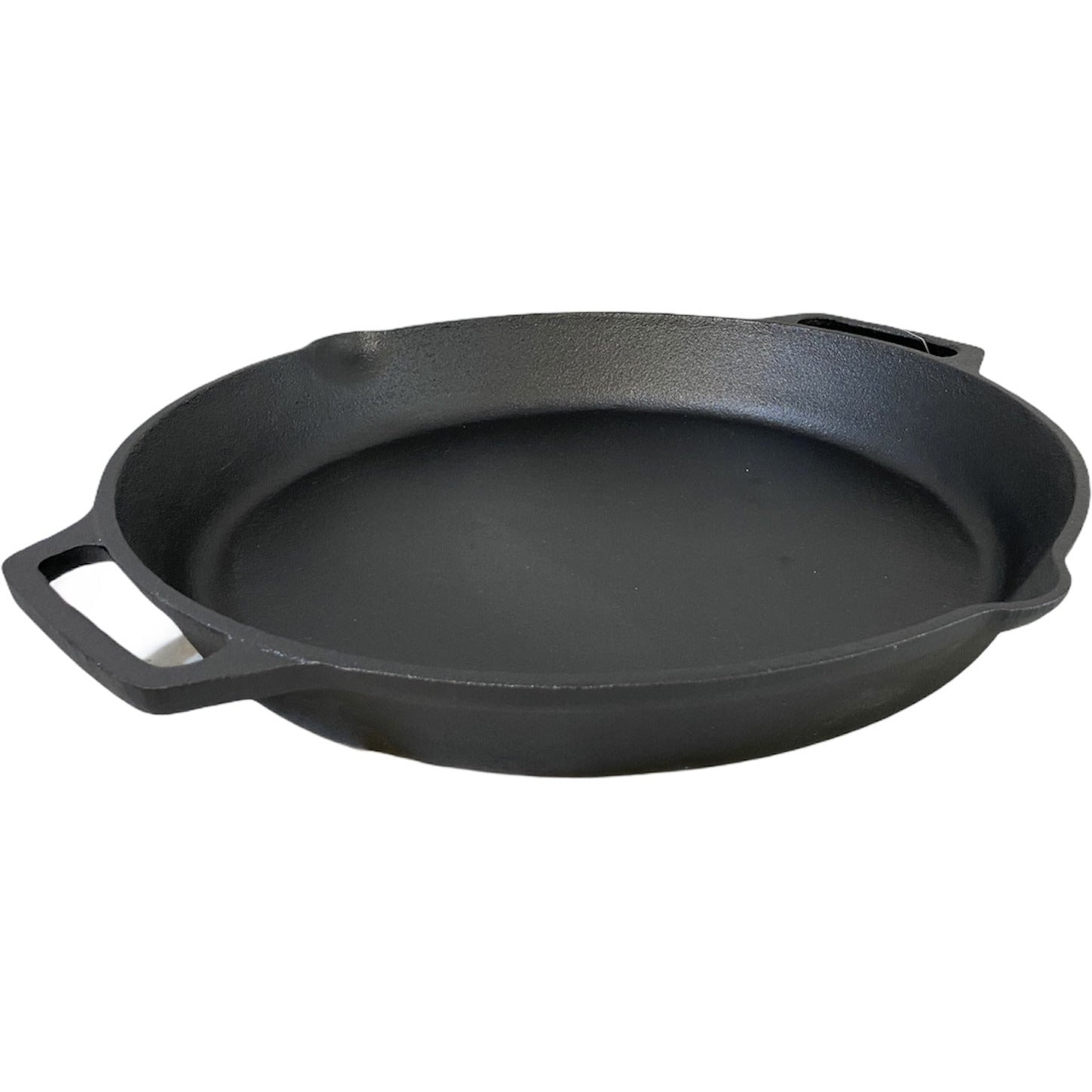 Cast Iron Fry Paella Pan Pre-Seasoned Barbecue  Oven Safe Grill Frypan