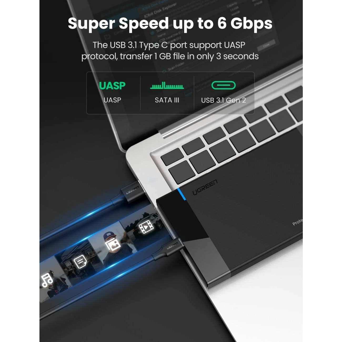 UGREEN USB-C 2.5-inch Hard Drive Box 50743