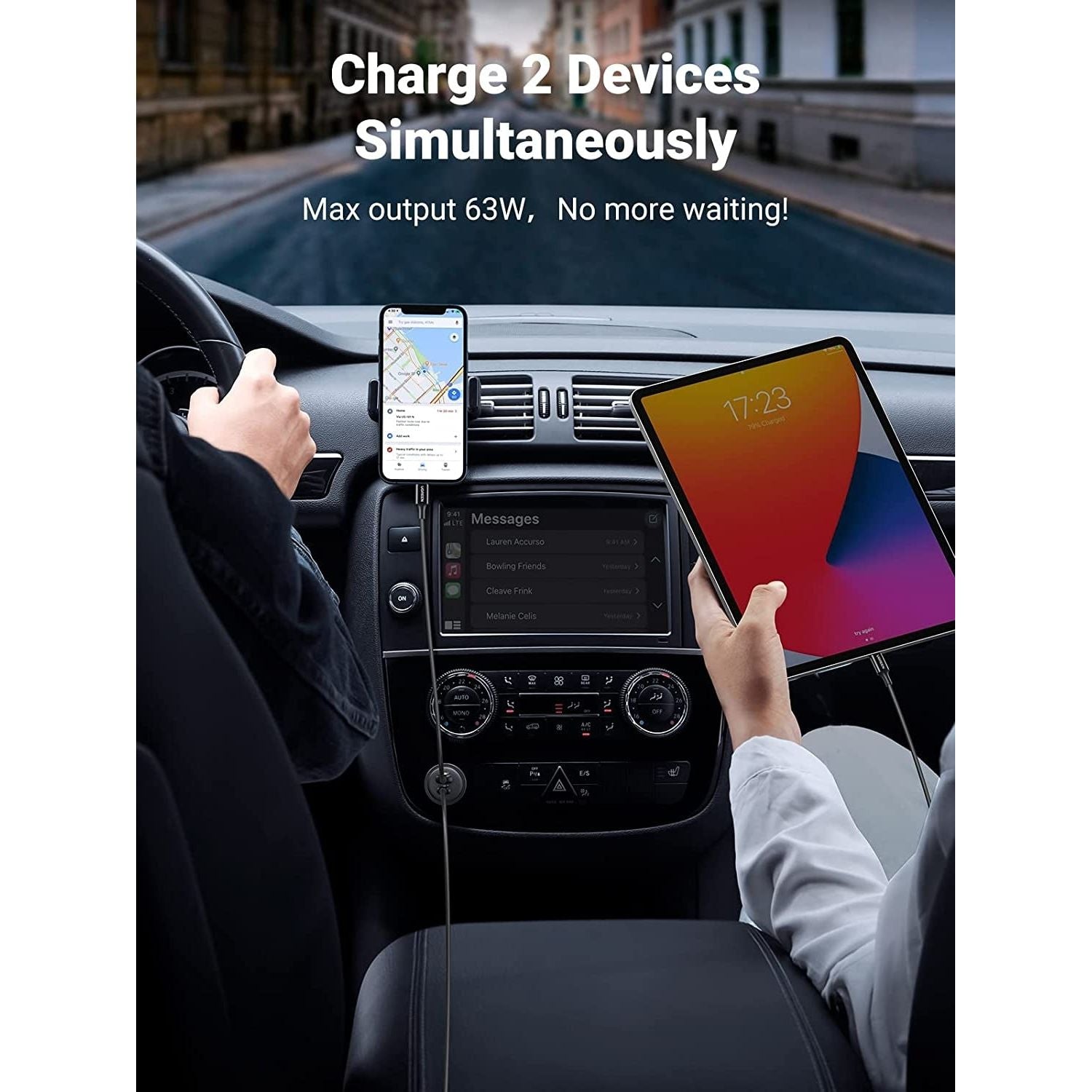 UGREEN 90645 63W USB-C Car Charger