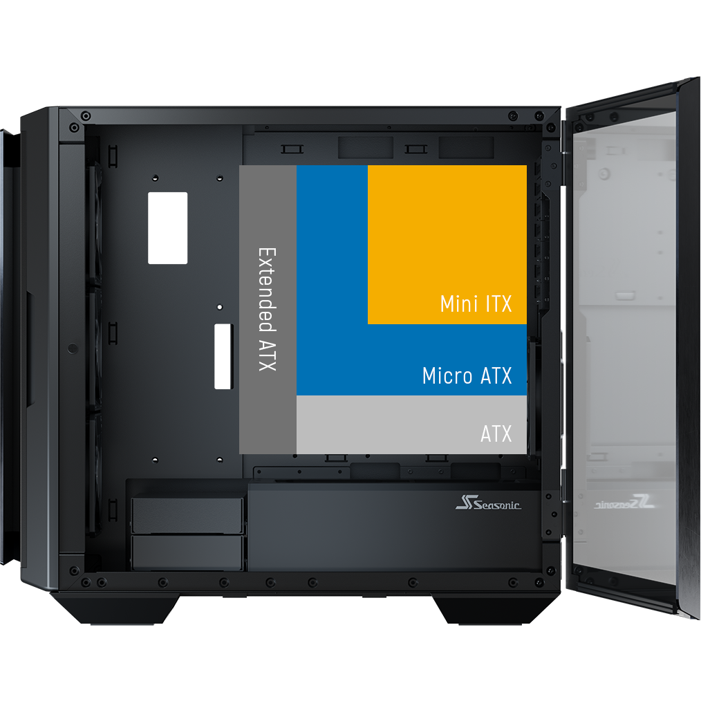 Seasonic Syncro Q704 Aluminum Case with Syncro DGC-750 750W 80 Plus Gold PSU & Connect Module RED DOT AWARD WINNER 2021