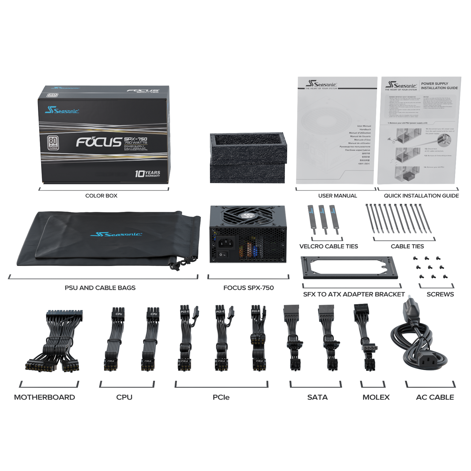 Seasonic FOCUS SPX-750 750W Fully Modular PSU