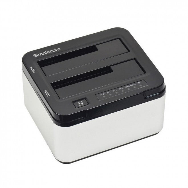 Simplecom SD322 Dual Bay USB 3.0 Aluminium Docking Station for 2.5&quot; and 3.5&quot; SATA HDD Silver