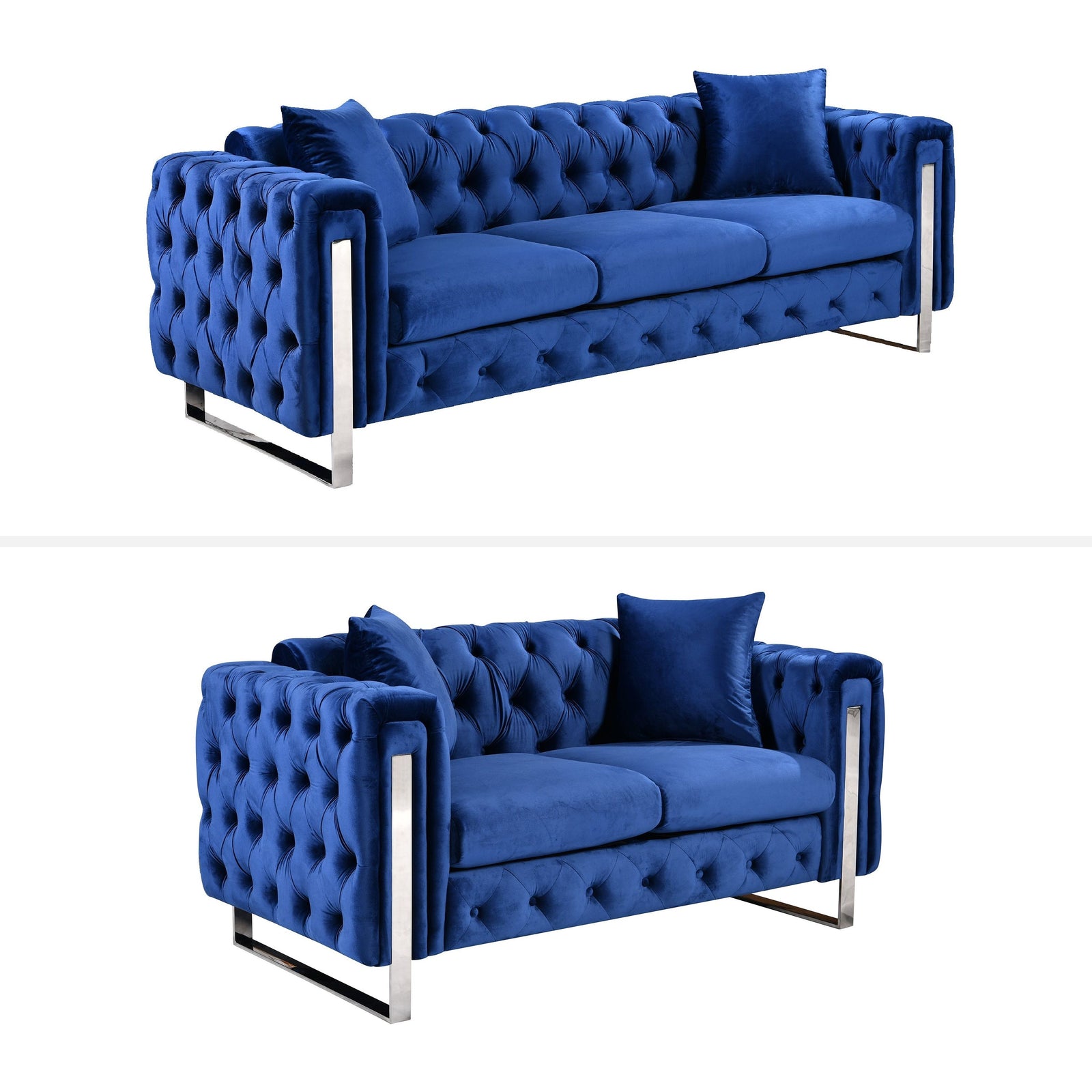 Madeline Range - Blue Velvet - Silver Trims