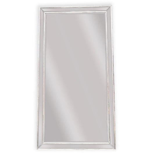 White Beaded Framed Mirror - X Large 190cm x 100cm